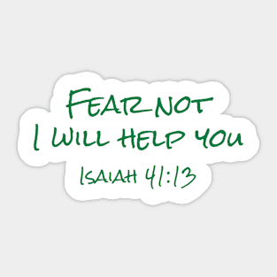 Fear Not, I Will Help You - Isaiah 41:13 Back Print Design Sticker